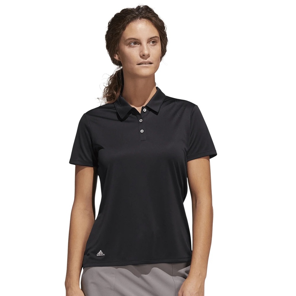 Adidas Women's Black Button Down Polo